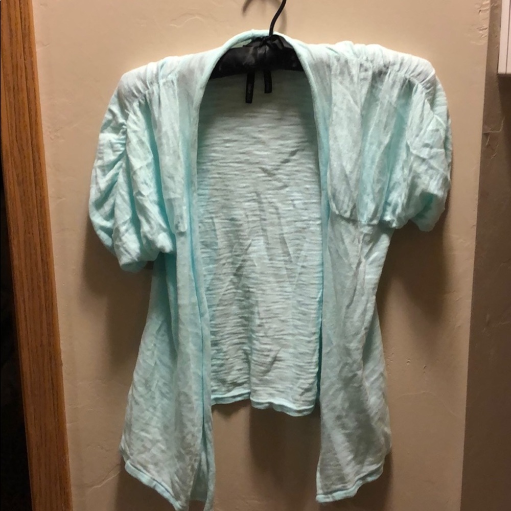 Teal short sleeve cover up